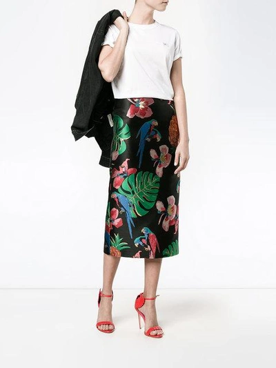 Shop Valentino Tropical Dream Jacquard Skirt