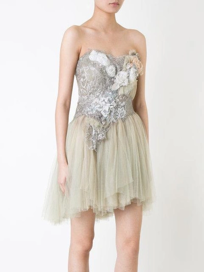 Shop Trash Couture Strapless Floral Mini Dress