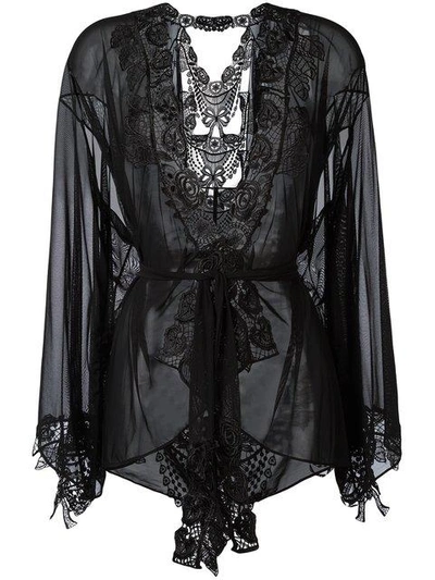 Shop Belle Et Bon Bon Bisoux Kimono In Black