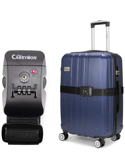 Miami Carryon Locked Strap Lockable Tsa Combination Strap In Black