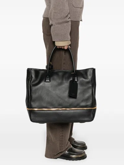 Moschino Double-handle Shoulder Bag In Black