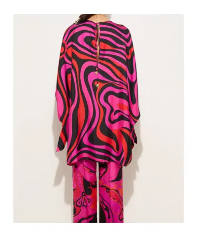 Pucci Marmo Print Silk Kaftan In Multi
