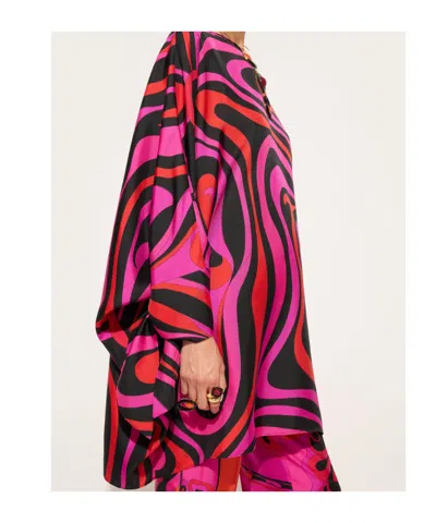 Pucci Marmo Print Silk Kaftan In Multi