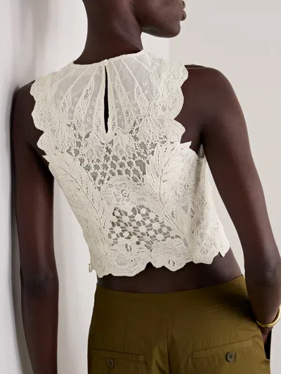 Ulla Johnson Lace Pattern Vest In White