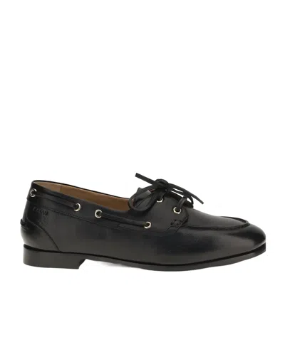 Bally Plume Boat-style Flat Shoes In Black