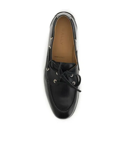 Bally Plume Boat-style Flat Shoes In Black