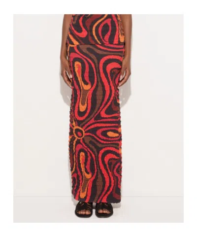 Pucci Puckered-texture Maxi Skirt In Multi