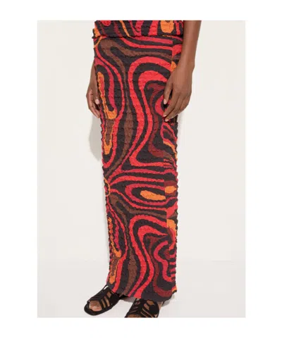 Pucci Puckered-texture Maxi Skirt In Multi