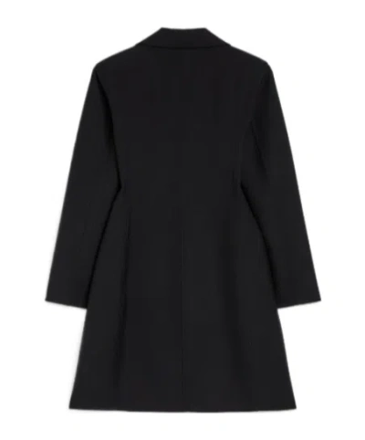 Jil Sander Wool Twill Coat In Black