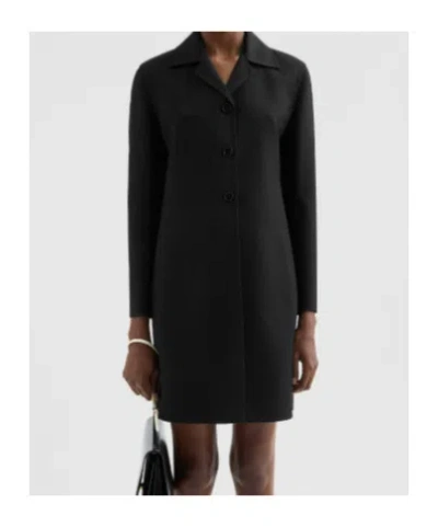 Jil Sander Wool Twill Coat In Black