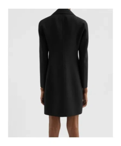Jil Sander Wool Twill Coat In Black