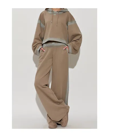 Off-white Spray-effect Track Pants In Neutral