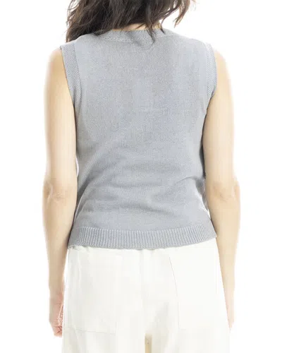Max Studio Scoop Neck Tank In Gray