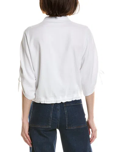Nicole Miller Linen-blend Jacket In White