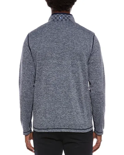 Ben Sherman Seamless Knit 1/4-zip Pullover In Gray