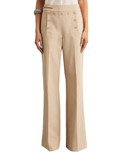 Reiss Sidney Wide Leg Trouser In Brown