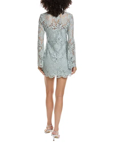 A.l.c . Eden Floral Lace Mock Neck Minidress In Blue