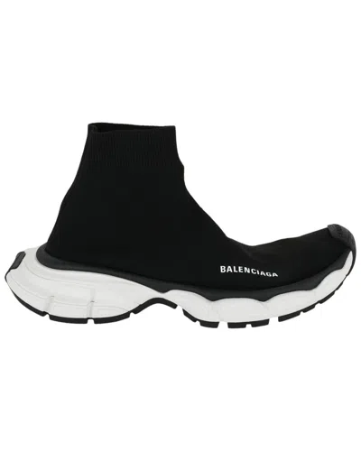 Balenciaga 3xl Sock Logo-print Stretch-knit Slip-on Sneakers In Black