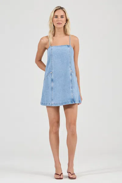 Rolla's Jeans Us Deco Denim Cami Dress In Blue