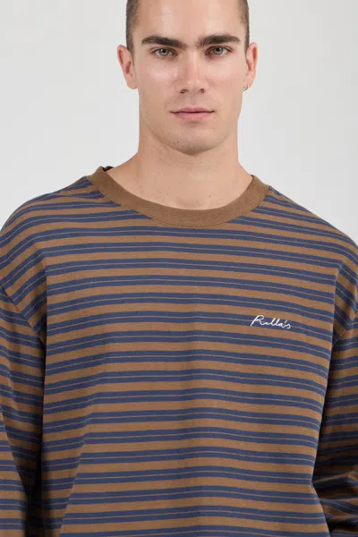 Rolla's Jeans Us Stripe Long Sleeve Tee In Multi