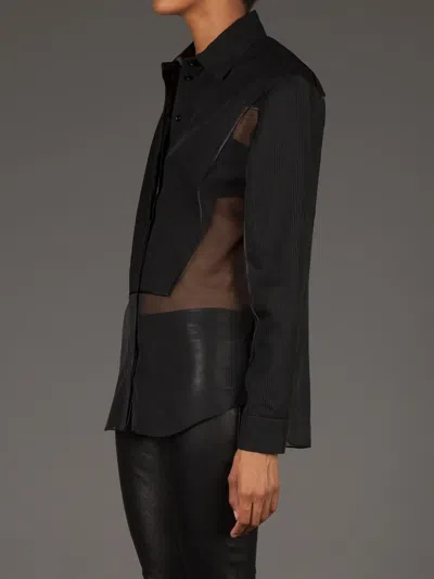 Givenchy Sheer Panel Shirt In Black