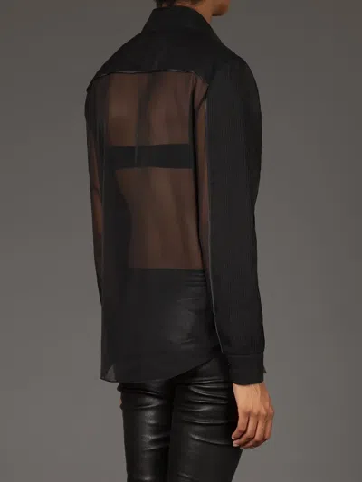 Givenchy Sheer Panel Shirt In Black