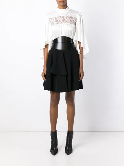 Alexander Mcqueen Lace Panel Blouse In White