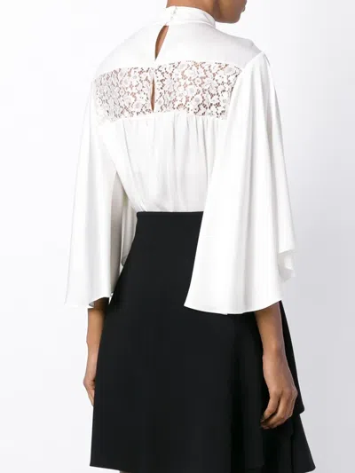 Alexander Mcqueen Lace Panel Blouse In White