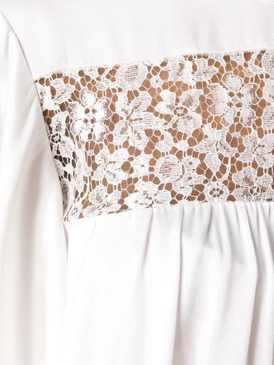 Alexander Mcqueen Lace Panel Blouse In White