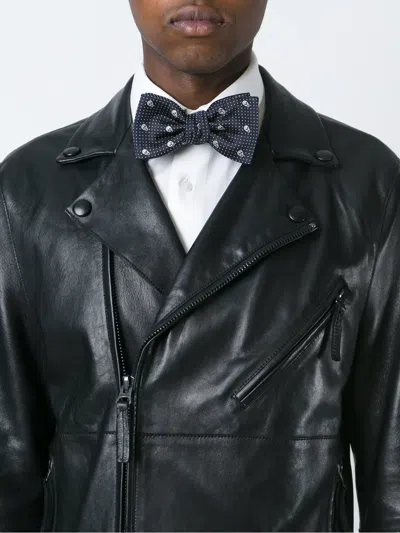 Alexander Mcqueen Skull Patterned Bow Tie In Black