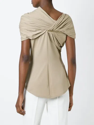 Givenchy Twisted Effect Top In Neutral