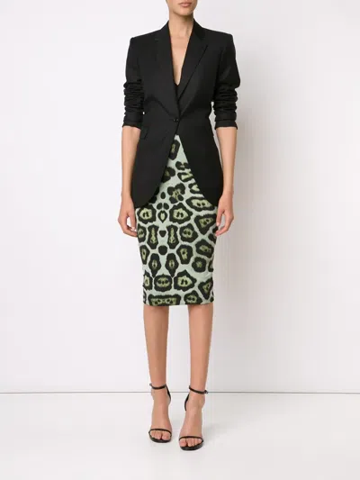 Givenchy Leopard Print Pencil Skirt In Multi