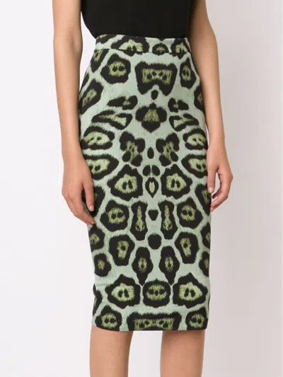 Givenchy Leopard Print Pencil Skirt In Multi