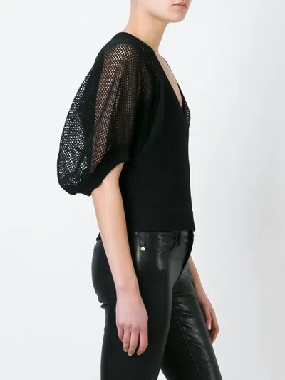 Givenchy Fishnet Sweater In Black