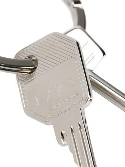 Givenchy Key Charm Keyring In Metallic