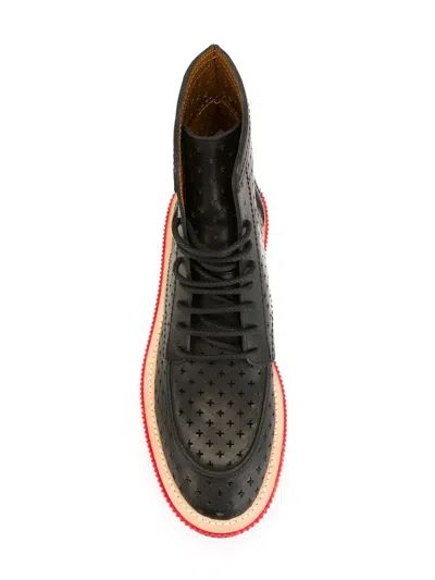 Givenchy Perforated Ankle Boots In Black