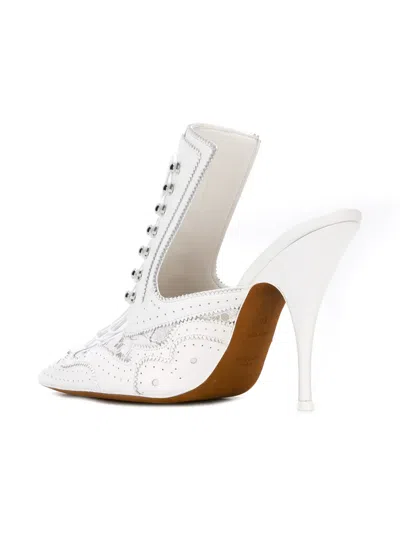 Givenchy Stylised Brogue Mules In White
