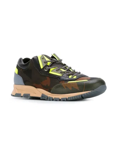 Lanvin Paneled Sneakers In Multi