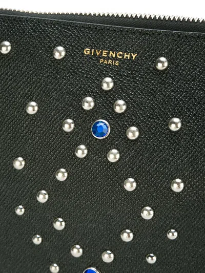 Givenchy Stud Embellished Clutch In Black