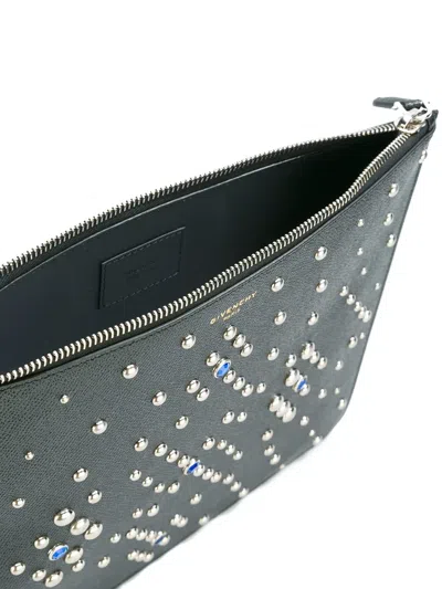Givenchy Stud Embellished Clutch In Black