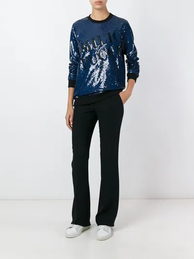 Pucci Sequin Embellished Sweatshirt In Blue