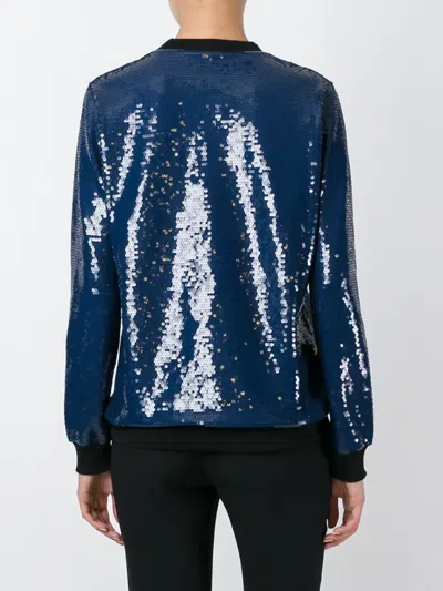 Pucci Sequin Embellished Sweatshirt In Blue