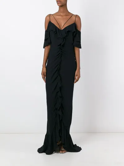 Pucci Cold Shoulder Gown In Black