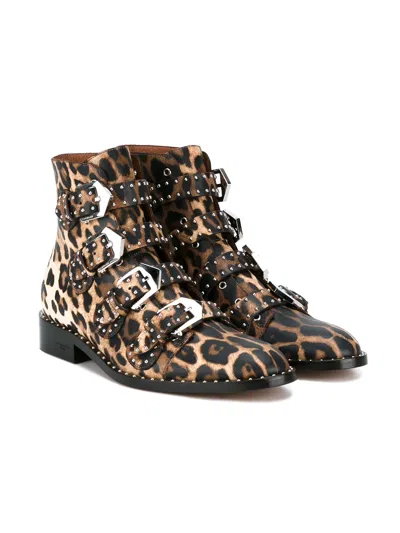 Givenchy Leopard Print Boots In Multi