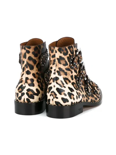 Givenchy Leopard Print Boots In Multi