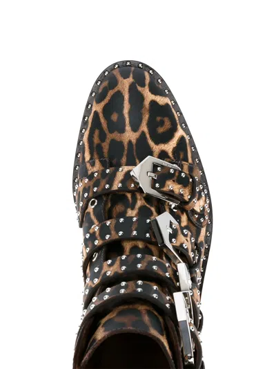 Givenchy Leopard Print Boots In Multi