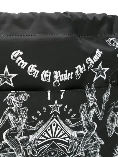Givenchy Tattoo Print Drawstring Backpack In Black