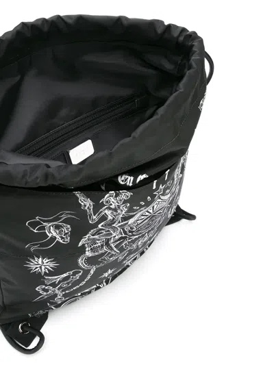 Givenchy Tattoo Print Drawstring Backpack In Black