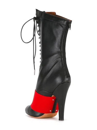 Givenchy Contrast Panel Lace-up Boots In Multi