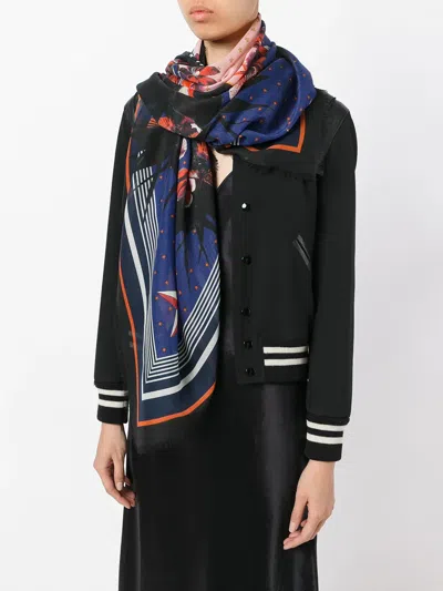 Givenchy Floral Star Print Scarf In Multi
